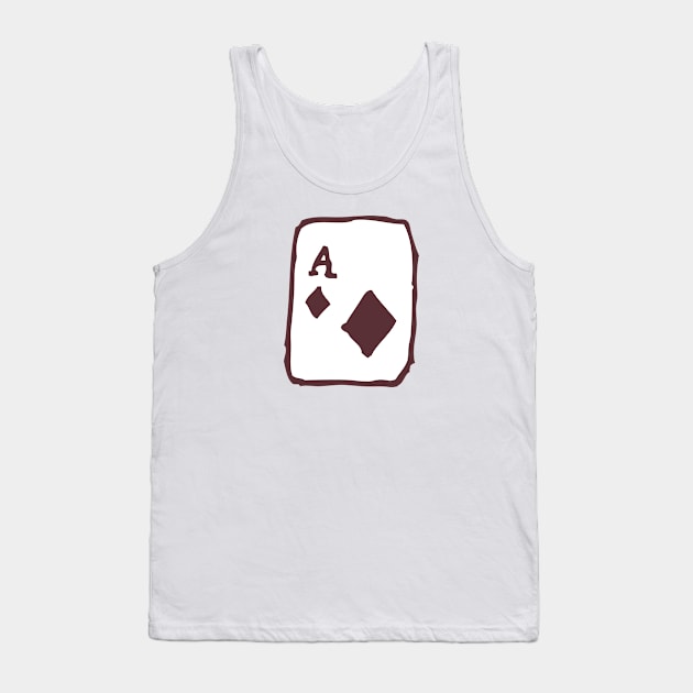 Playing Card Funny Nursery Cartoon Drawing Design Tank Top by skstring